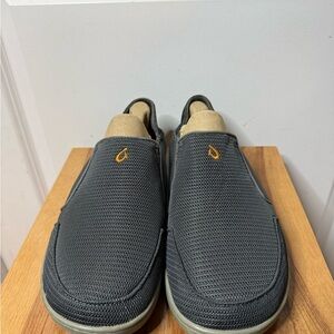 Olukai Nohea Mesh Slip-On Shoes – Charcoal/Orange – Men’s 9.5